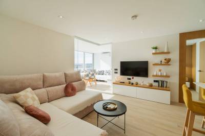 Gerenoveerd appartement met duin en zeezicht in Guardamar zithoek