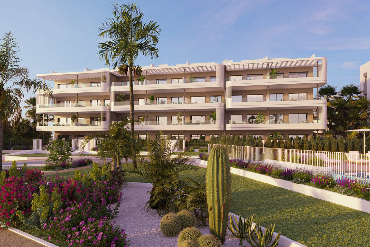Investeren in een nieuwbouwappartement in Torrevieja gelegen buiten het centrum vlak bij moderne voorzieningen zoals winkelcentra, waterparken en horeca  