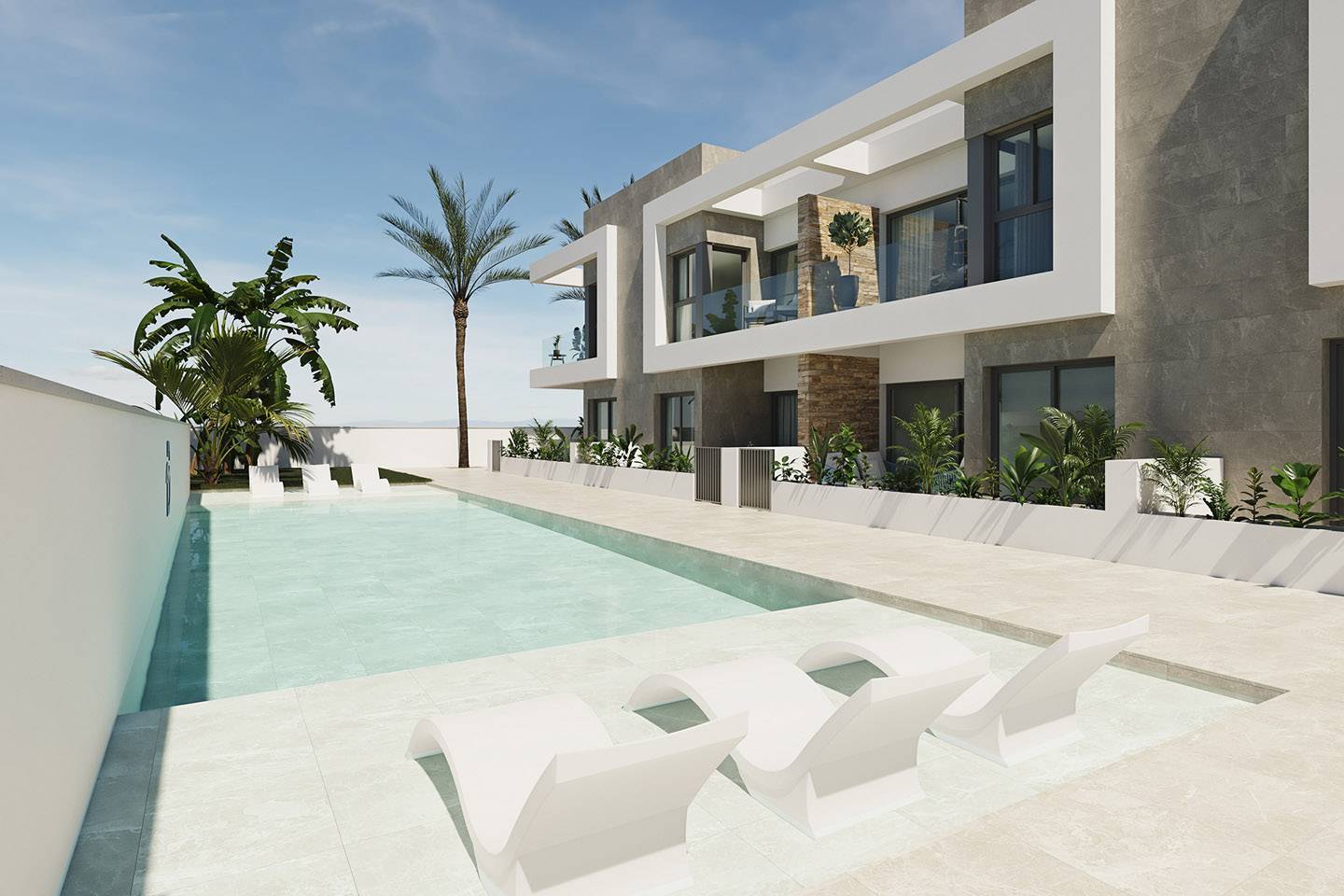 Fully furnished-new-build ground floor property located around the Mar Menor